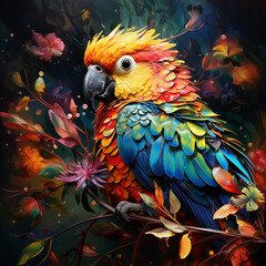 Obraz premium red and yellow macaw