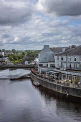 Kilkenny, Ireland - July 12 2023 - "Kilkenny Castle and streets of Kilkenny town"