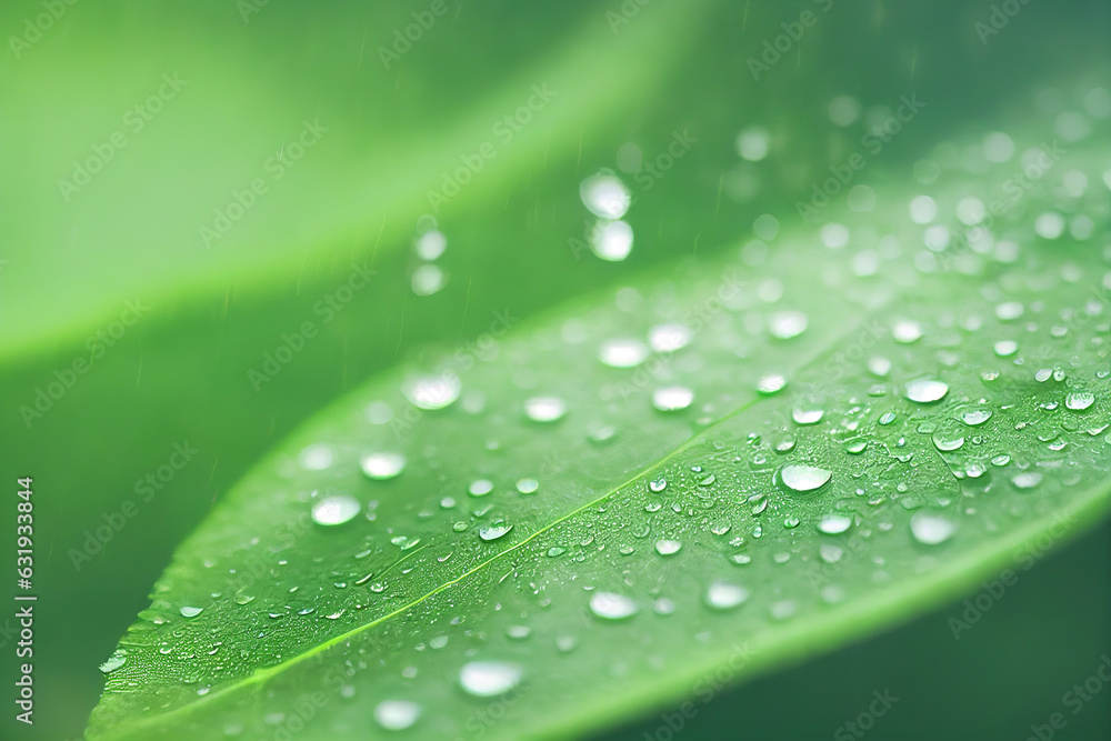 Aufkleber green leaf background close up view. nature foliage abstract of leave texture for showing concept of