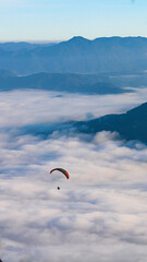 paraglider in the sky