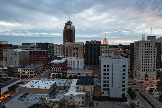 Lansing, Michigan skyline.