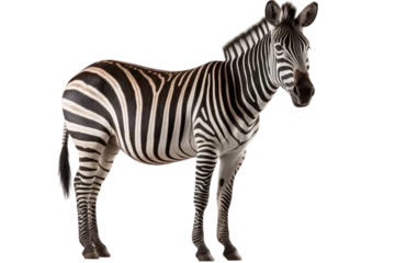 Foto op Canvas African Grevys Zebra isolated on transparent background. © Jeff