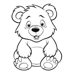 Cartoon Bear coloring pages Png