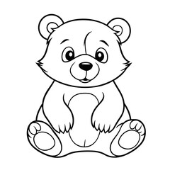 Obraz premium Cartoon Bear coloring pages Png