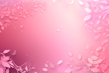 Light pink floral frame background. Generative AI