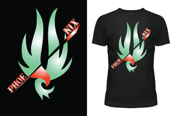 Phoenix  Victor Typography T Shirt Design