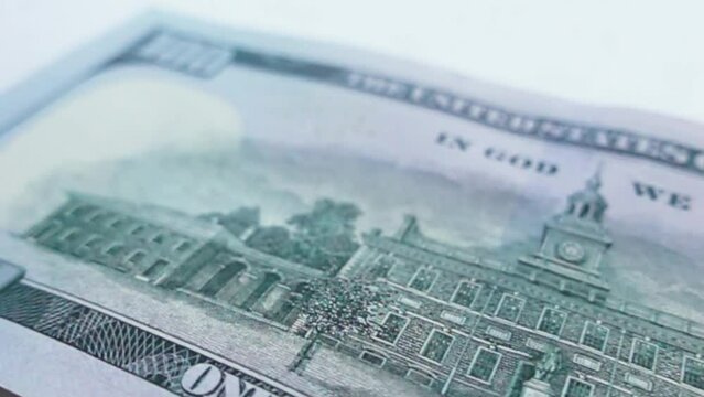 Closeup Money Leaving Costly Spending Concept Super Slow Motion