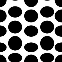 Swiss design aesthetic monochrome seamless pattern. Abstract round shapes print for tee, paper, textile and fabric. Brutal vector illustration for decor and design.