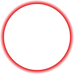 Red Glowing neon circle