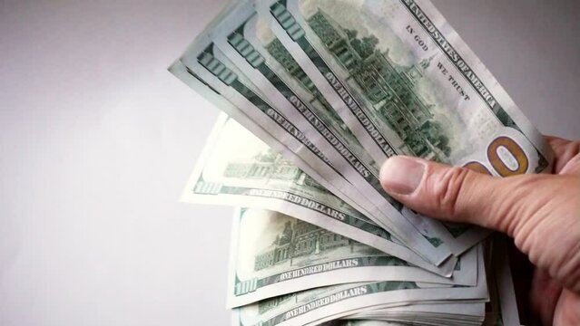 Slow Motion Waving Fanned Out Cash