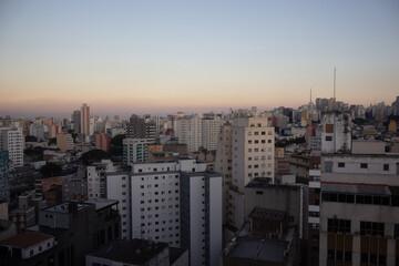 Fototapeta na wymiar Horizonte do Centro de São Paulo antes do Por-do-Sol