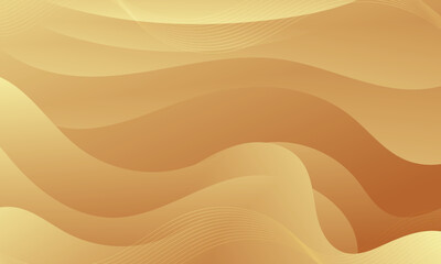 Abstract Gradient gold liquid background. Modern background design. Dynamic Waves. Fluid shapes composition. Fit for website, banners, brochure, posters