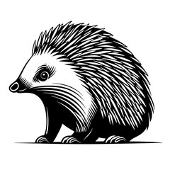 Hedgehog wolverine wildlife forest field