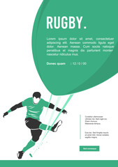 Premium editable vector file of rugby player poster graphic best for your print and digital mockup