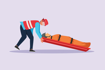 First aid. Emergency rescue concept. Colored flat vector illustration isolated. 
