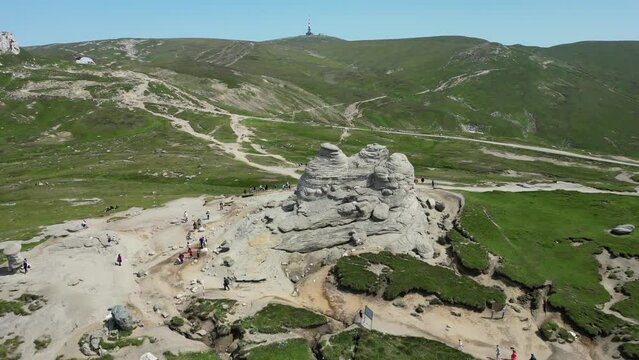 Sfinxul din Bucegi. The Sphinx is a natural rock formation in the Bucegi Natural Park. Romania