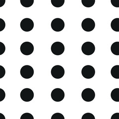 Abstract dot monochrome geometric pattern, seamless background. Simple black and white repeating texture with dots, circle, ball or point.

