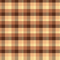 Brown tartan seamless pattern background from a variety squares
