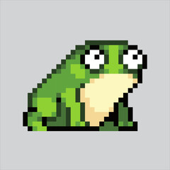 Pixel art illustration Frog. Pixelated Frog. Frog amphibi animal icon pixelated
for the pixel art game and icon for website and video game. old school retro.