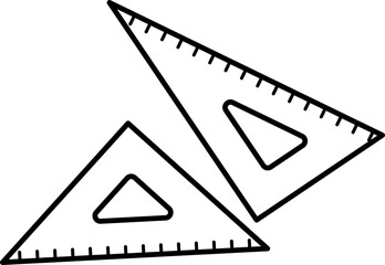 三角定規のイラスト（set square）
