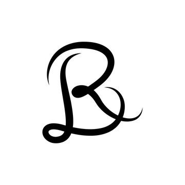 recommend clip art: initial letter RB line unique logo vector