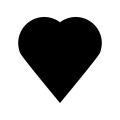 Black heart on white background. linear heart icon. Vector illustration. Eps 10.