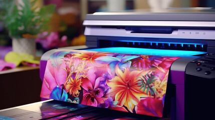 A close-up printing with the Polyprint DTG printer