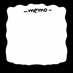 illustration of a white sheet of paper with a black ribbon.