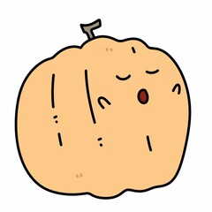 illustration of cartoon cute pumpkin