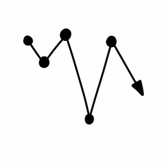 illustration of a black icon of a arrow