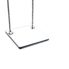 White platform suspended by two chains with transparent background - AI-Generated