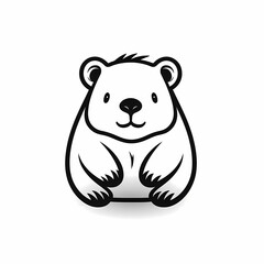 wombat logo illustration design