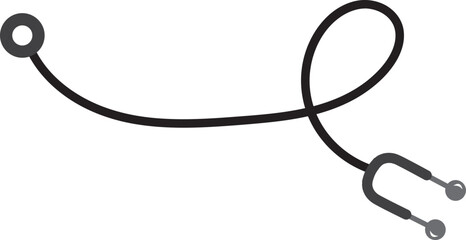  stethoscope icon in flat style heart diagnostic 