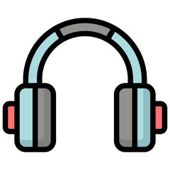 audiobook icon illustration design with outline