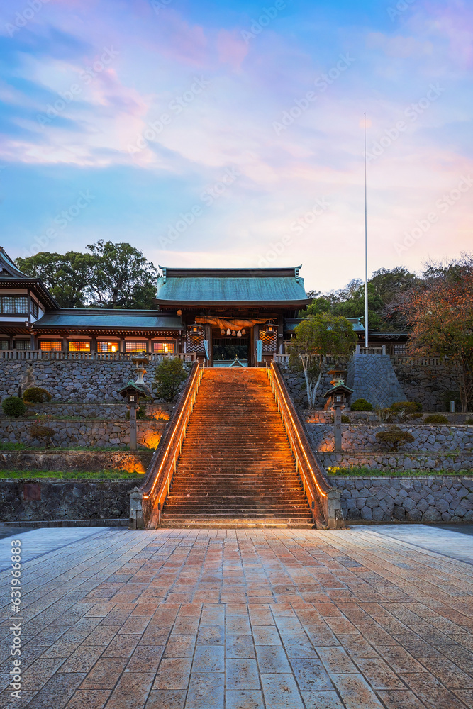 Wall mural Nagasaki, Japan - Nov 28 2022: Suwa Shrine is a major Shinto shrine, it's established as a way of stopping and reverting the conversion to Christianity that took place in Nagasaki