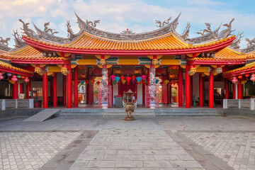 Nagasaki, Japan - Nov 28 2022: Confucius Shrine (Koshi-byo) built in 1893 by Nagasaki's Chinese...