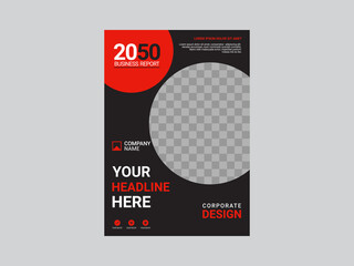 Professional corporate book cover template