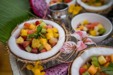 Platillo de fruta desayuno
