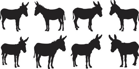 Donkey silhouette vectors