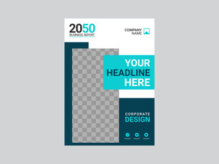 Obraz premium Modern business annual report template