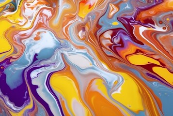 swirls of multicolore marble,liquid marble texture. generative ai