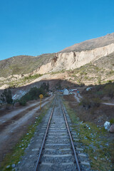 On the way to Huancavelica by train, beautiful rural landscapes.