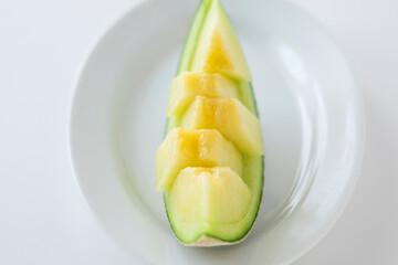 透明感のあるメロン