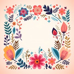 Leafy Elegance Whimsical Floral and Leaves Design Petals in Motion Captivating Leaves and Flowers