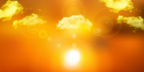 空　雲　夕日　風景　背景