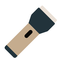 Flashlight flat icon on white background