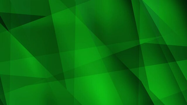 Seamless motion graphics of abstract geometric low poly green background animation. 4K video