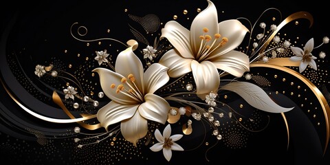 Shining Canopy Glistening Gold and Silver Foliage A Touch of Splendor Golden and Silver Floral Arrangement