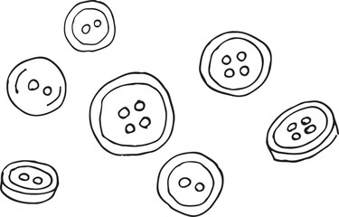 ボタンのイラスト（手書き）