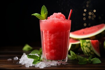 Refreshing Watermelon Slushie, Generative AI